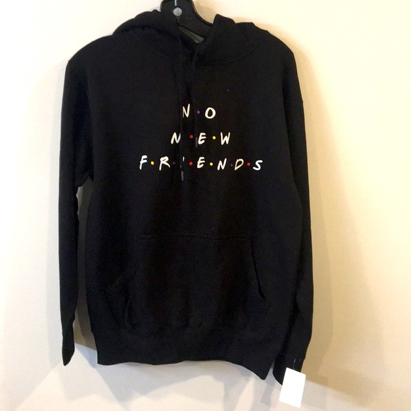 FRANCHISE “NO NEW FRIENDS” Black Hoodie Size Small - Picture 2 of 8